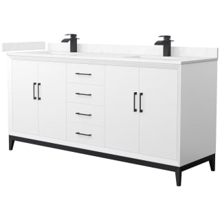 A thumbnail of the Wyndham Collection WCH818172D-VCA-UNSMXX White / Carrara Cultured Marble Top / Matte Black Hardware