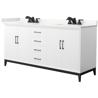 A thumbnail of the Wyndham Collection WCH818172D-QTZ-US3MXX White / Giotto Quartz Top / Matte Black Hardware