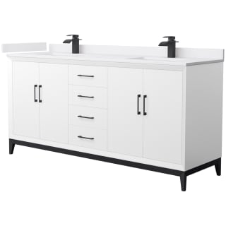 A thumbnail of the Wyndham Collection WCH818172D-VCA-UNSMXX White / White Cultured Marble Top / Matte Black Hardware