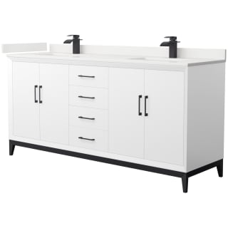 A thumbnail of the Wyndham Collection WCH818172D-QTZ-UNSMXX White / White Quartz Top / Matte Black Hardware