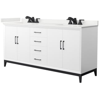 A thumbnail of the Wyndham Collection WCH818172D-QTZ-US3MXX White / White Quartz Top / Matte Black Hardware