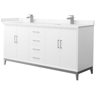 A thumbnail of the Wyndham Collection WCH818172D-VCA-UNSMXX White / Carrara Cultured Marble Top / Brushed Nickel Hardware