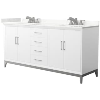 A thumbnail of the Wyndham Collection WCH818172D-QTZ-US3MXX White / Giotto Quartz Top / Brushed Nickel Hardware