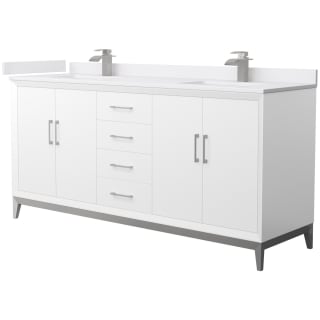 A thumbnail of the Wyndham Collection WCH818172D-VCA-UNSMXX White / White Cultured Marble Top / Brushed Nickel Hardware