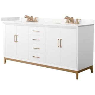 A thumbnail of the Wyndham Collection WCH818172D-QTZ-US3MXX White / Giotto Quartz Top / Satin Bronze Hardware