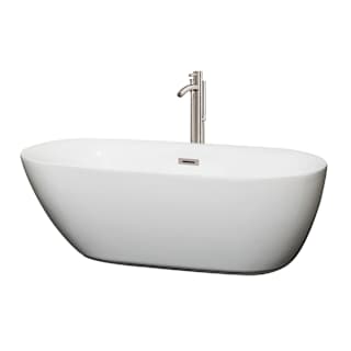 A thumbnail of the Wyndham Collection WCOBT100065ATP11 White / Brushed Nickel Trim