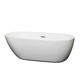 A thumbnail of the Wyndham Collection WCOBT100065 White / Brushed Nickel Trim