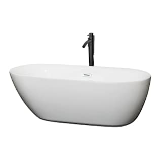 A thumbnail of the Wyndham Collection WCOBT100065ATP11 White / Shiny White Trim / Matte Black Faucet
