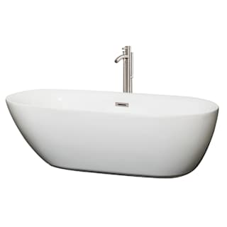 A thumbnail of the Wyndham Collection WCOBT100071ATP11 White / Brushed Nickel Trim
