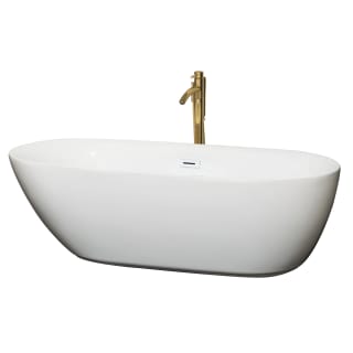 A thumbnail of the Wyndham Collection WCOBT100071ATP11 White / Shiny White Trim / Brushed Gold Faucet