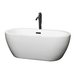 A thumbnail of the Wyndham Collection WCOBT100260ATP11 White / Matte Black Trim