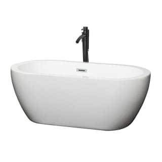 A thumbnail of the Wyndham Collection WCOBT100260ATP11 White / Polished Chrome Trim / Matte Black Faucet
