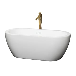 A thumbnail of the Wyndham Collection WCOBT100260ATP11 White / Shiny White Trim / Brushed Gold Faucet