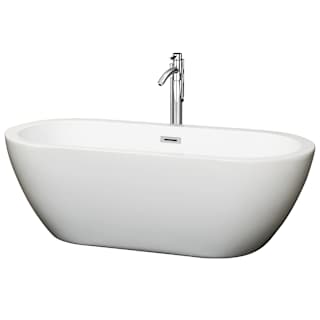 A thumbnail of the Wyndham Collection WCOBT100268ATP11 White / Polished Chrome Trim