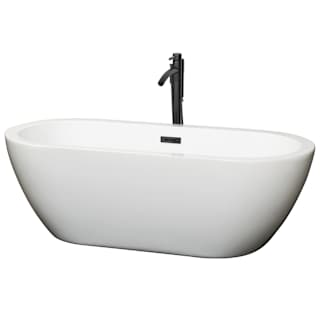 A thumbnail of the Wyndham Collection WCOBT100268ATP11 White / Matte Black Trim