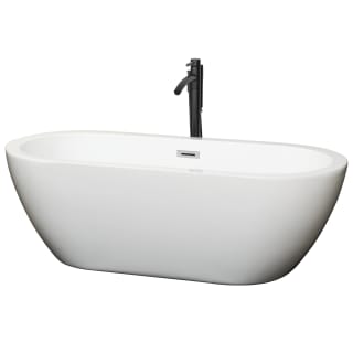 A thumbnail of the Wyndham Collection WCOBT100268ATP11 White / Polished Chrome Trim / Matte Black Faucet