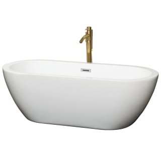 A thumbnail of the Wyndham Collection WCOBT100268ATP11 White / Polished Chrome Trim / Brushed Gold Faucet