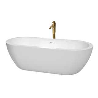 A thumbnail of the Wyndham Collection WCOBT100272ATP11 White / Shiny White Trim / Brushed Gold Faucet