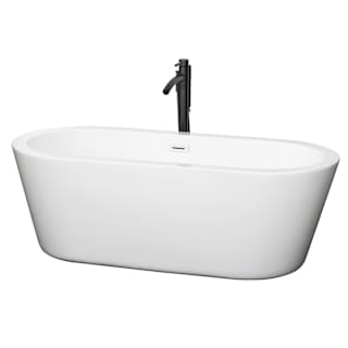 A thumbnail of the Wyndham Collection WCOBT100367ATP11 White / Shiny White Trim / Matte Black Faucet