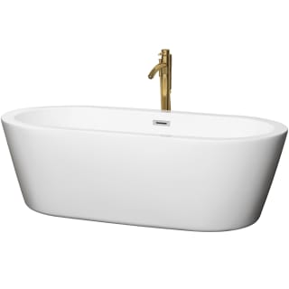 A thumbnail of the Wyndham Collection WCOBT100371ATP11 White / Polished Chrome Trim / Brushed Gold Faucet