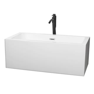 A thumbnail of the Wyndham Collection WCOBT101160ATP11 White / Polished Chrome Trim / Matte Black Faucet
