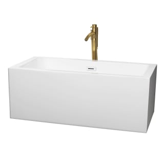 A thumbnail of the Wyndham Collection WCOBT101160ATP11 White / Shiny White Trim / Brushed Gold Faucet