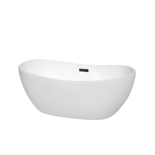A thumbnail of the Wyndham Collection WCOBT101460 White / Matte Black Trim