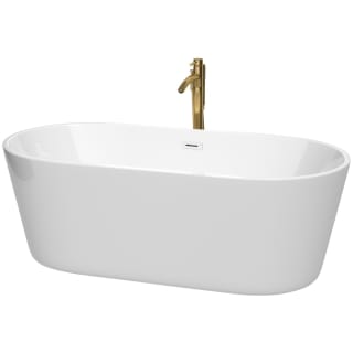 A thumbnail of the Wyndham Collection WCOBT101567ATP11-XX White / Shiny White Trim / Brushed Gold Faucet