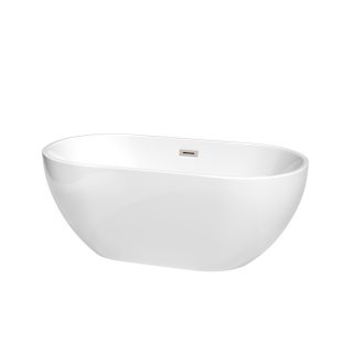 A thumbnail of the Wyndham Collection WCOBT200060 White / Brushed Nickel Trim