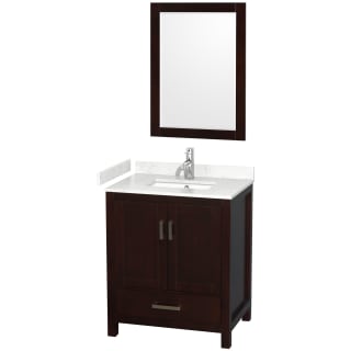 A thumbnail of the Wyndham Collection WCS141430S-VCA-M24 Espresso / Carrara Cultured Marble Top / Brushed Chrome Hardware