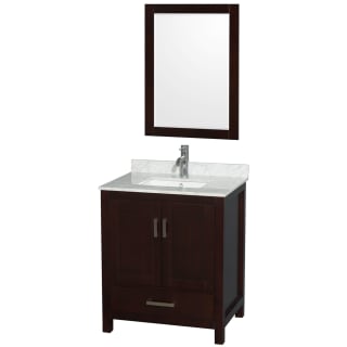 A thumbnail of the Wyndham Collection WCS141430SUNSM24 Espresso / White Carrara Marble Top / Brushed Chrome Hardware