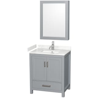 A thumbnail of the Wyndham Collection WCS141430S-VCA-MED Gray / Carrara Cultured Marble Top / Brushed Chrome Hardware