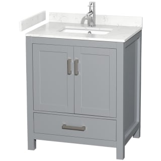 A thumbnail of the Wyndham Collection WCS141430S-VCA-MXX Gray / Carrara Cultured Marble Top / Brushed Chrome Hardware
