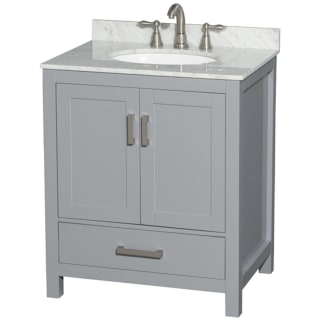 A thumbnail of the Wyndham Collection WCS141430SUNOMXX Gray / White Carrara Marble Top