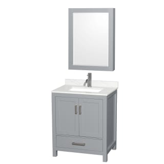 A thumbnail of the Wyndham Collection WCS141430S-QTZ-UNSMED Gray / Giotto Quartz Top / Brushed Chrome Hardware