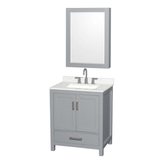 A thumbnail of the Wyndham Collection WCS141430S-QTZ-US3MED Gray / Giotto Quartz Top / Brushed Chrome Hardware