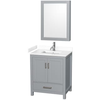 A thumbnail of the Wyndham Collection WCS141430S-VCA-MED Gray / White Cultured Marble Top / Brushed Chrome Hardware