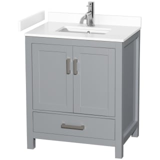 A thumbnail of the Wyndham Collection WCS141430S-VCA-MXX Gray / White Cultured Marble Top / Brushed Chrome Hardware