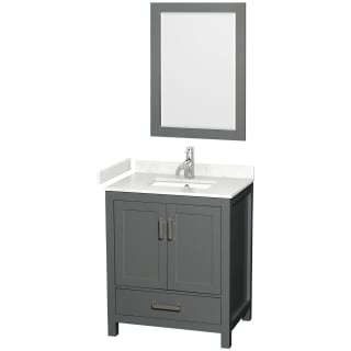 A thumbnail of the Wyndham Collection WCS141430S-VCA-M24 Dark Gray / Carrara Cultured Marble Top / Brushed Chrome Hardware