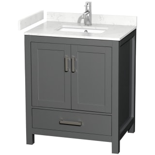 A thumbnail of the Wyndham Collection WCS141430S-VCA-MXX Dark Gray / Carrara Cultured Marble Top / Brushed Chrome Hardware
