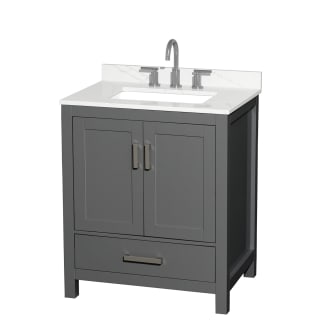 A thumbnail of the Wyndham Collection WCS141430S-QTZ-US3MXX Dark Gray / Giotto Quartz Top / Brushed Chrome Hardware