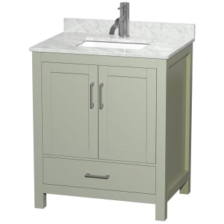 A thumbnail of the Wyndham Collection WCS141430SUNSMXX Light Green / Brushed Nickel Hardware