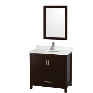 A thumbnail of the Wyndham Collection WCS141436S-QTZ-UNSM24 Espresso / Giotto Quartz Top / Brushed Chrome Hardware