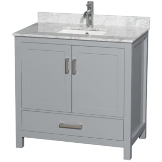A thumbnail of the Wyndham Collection WCS141436SUNSMXX Gray / White Carrara Marble Top