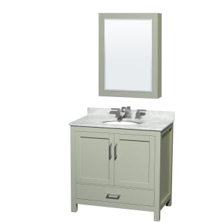 A thumbnail of the Wyndham Collection WCS141436SUNOMED Light Green / Brushed Nickel Hardware