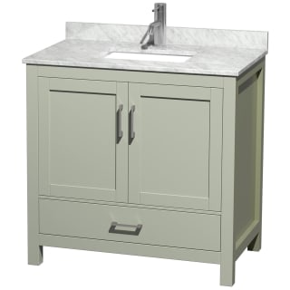 A thumbnail of the Wyndham Collection WCS141436SUNSMXX Light Green / Brushed Nickel Hardware
