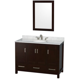 A thumbnail of the Wyndham Collection WCS141448SUNOM24 Espresso / White Carrara Marble Top / Brushed Chrome Hardware
