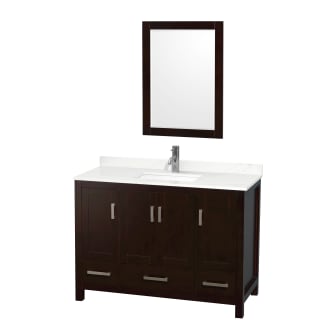 A thumbnail of the Wyndham Collection WCS141448S-QTZ-UNSM24 Espresso / Giotto Quartz Top / Brushed Chrome Hardware