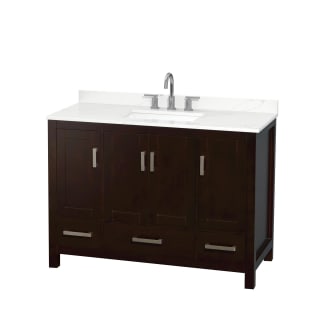 A thumbnail of the Wyndham Collection WCS141448S-QTZ-US3MXX Espresso / Giotto Quartz Top / Brushed Chrome Hardware