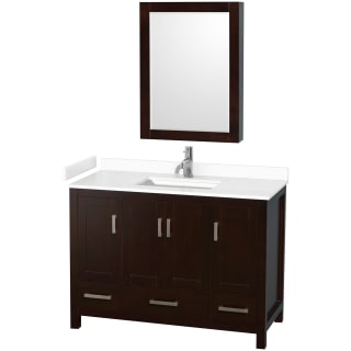 A thumbnail of the Wyndham Collection WCS141448S-VCA-MED Espresso / White Cultured Marble Top / Brushed Chrome Hardware